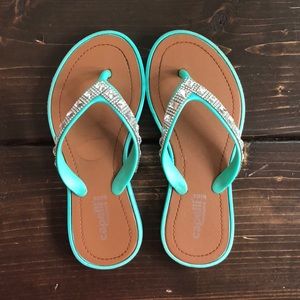 Rhinestone flip flops size 12/13